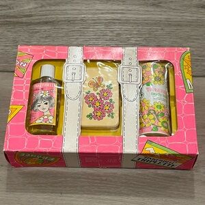 Rare 1970s Vintage Tinkerbell  Body Talc & Cologne, Soap Set Tom Fields Box